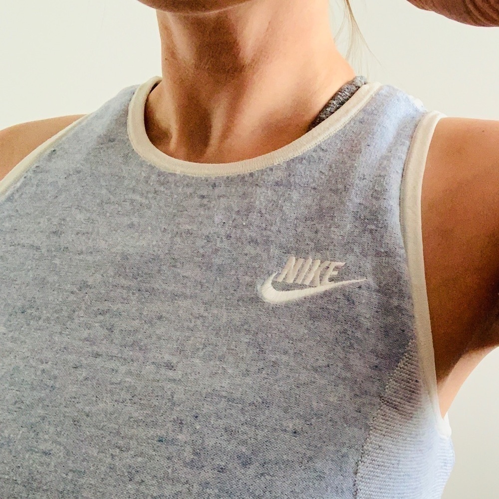 Nike Racerback Knit Cotton Stretch Ribbed Tank Top - Picture 2 of 13